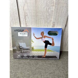 Apexup Womens 2-Pack Yoga Shorts M Olive Green Silky-Soft Stretch Breathable